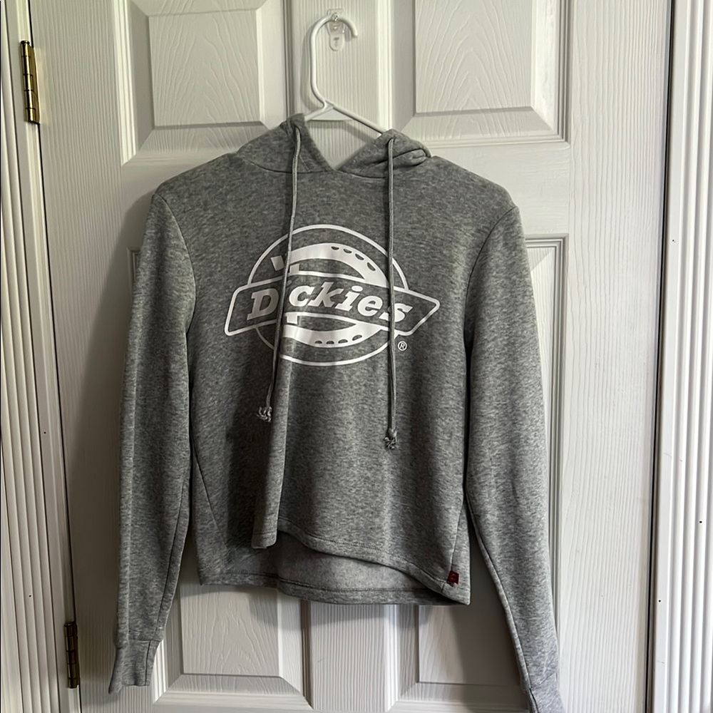 Dickies Gray Heather Cropped Sweater with Logo